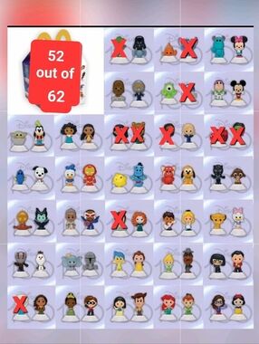 : 52 of 62 McDonald's Happy Meal Toy Figures Disney 100 Anniversary Mcdonalds
